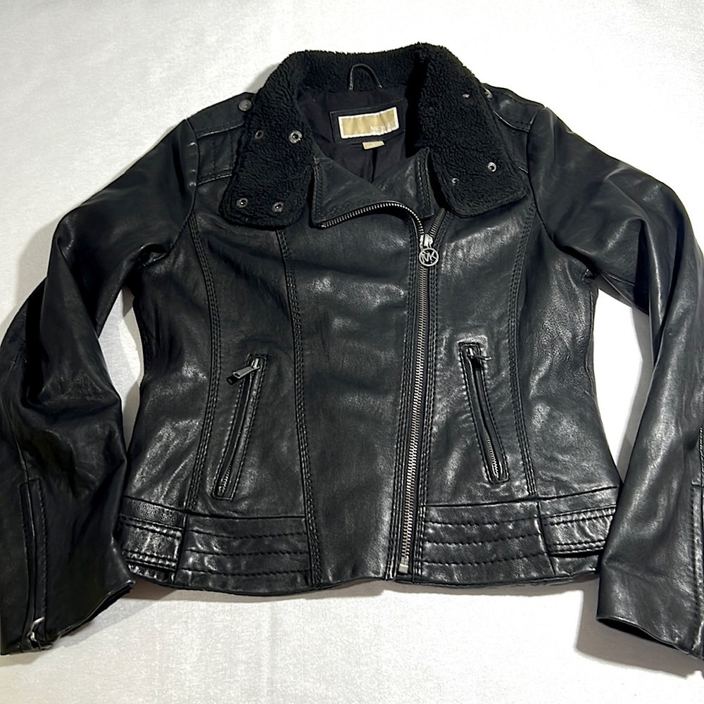 Micheal Kors | Biker Style Leather Jacket // M
